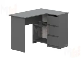 Стол угловой Денвер Графит серый