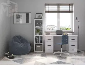 Стол письменный Ингар 2/55  белый