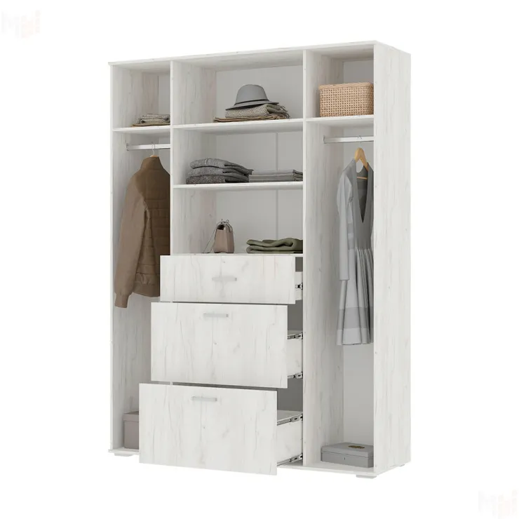 Шкаф для одежды Нельсон ШК-03 дуб крафт белый