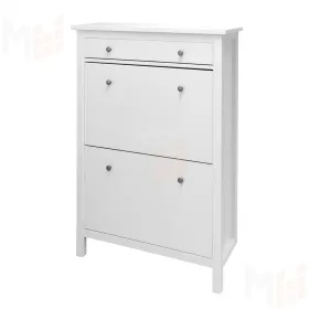 Тумба для обуви из массива Кымор 89 с ящиком, белая