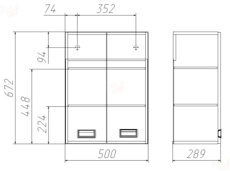 Шкаф Cube - 2 50 Домино