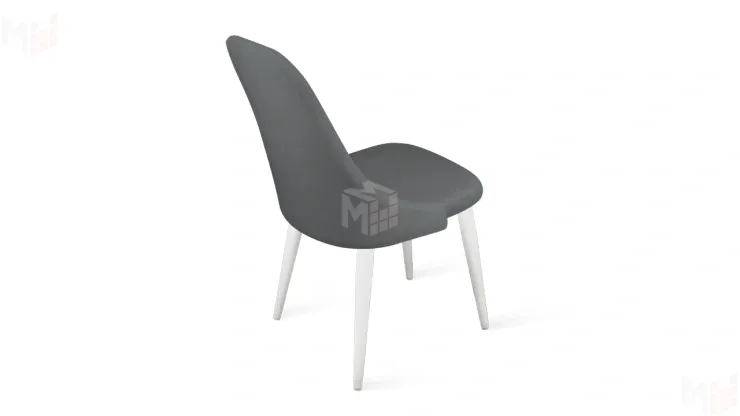 Стул Франк (конус) исп. 2 - ДП2-30 Белый матовый/Микровелюр Catania Silver (серый)