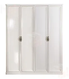 Шкаф Натали 4-дверный (2+2) без зеркал белый глянец