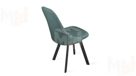 Стул Франк (паук) исп. 2 - ДП2-30 Черный матовый/Madera Aquamarine (аквамарин)