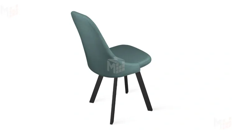 Стул Франк (паук) исп. 2 - ДП2-30 Черный матовый/Madera Aquamarine (аквамарин)