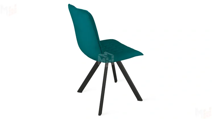 Стул Хьюго К2 Черный муар, Велюр Confetti Izumrud