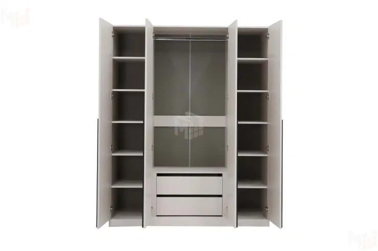 Шкаф 4-х створчатый Николь 24 Кашемир/Сатин