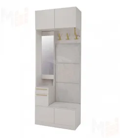 Прихожая Николь 1 Кашемир/Ручки-сатиновое золото