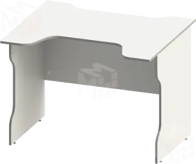 Стол компьютерный игровой ВАРДИГ K2 (белый/серебристый)
