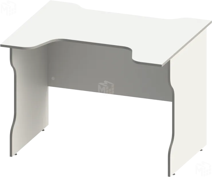 Стол компьютерный игровой ВАРДИГ K2 (белый/серебристый)