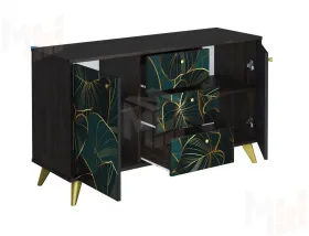 Комод Фьюжн Арт КМ-003 камень угольный/Tropical