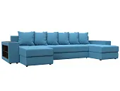 Диван П-образный Дубай полки слева