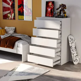 2.05.02.090.1 МАЛЬТА комод 5 ящиков 80х121 белый RU