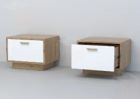 Тумба Т-5 ПД  Эго Дуб Крафт Золотой/Белый Глянец