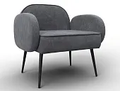 Кресло Лига-086 ( велюр BRUT 16 темно-серый )