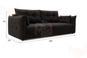 Диван прямой Лига-100 НПБ ( BRUT 17 коричневый )