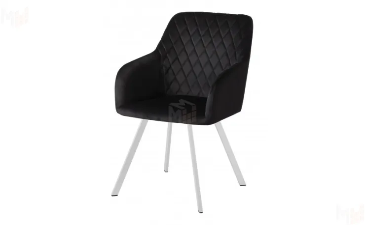 Кресло поворотное Барли Confetti черный H-75/белый