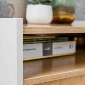 Тумба прикроватная Айрис 41 Белый/Дуб золотистый