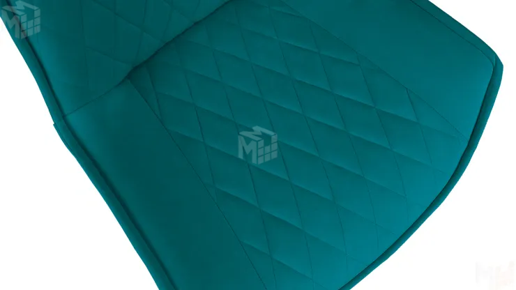 Стул Фэнди К1С  Белый матовый, Велюр Confetti Izumrud