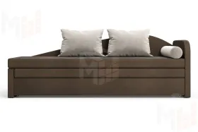 Диван Верди Правый коричневый