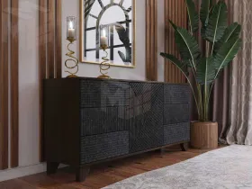 Комод Копенгаген (венге/черный матовый)