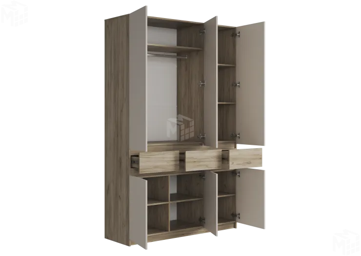 Прихожая Бостон со шкафом ШК-002 (ЛДСП Кашемир)