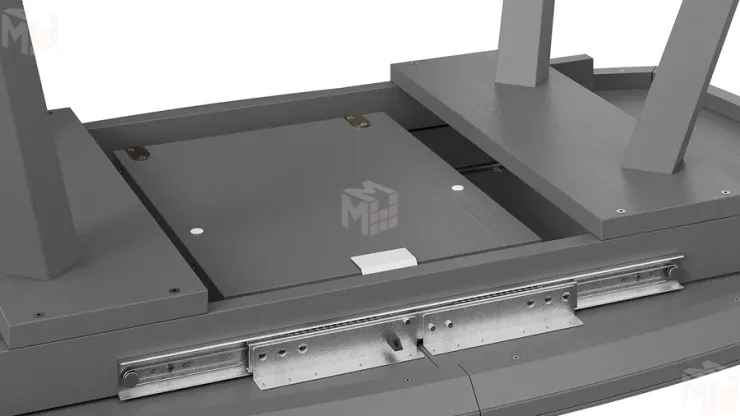 Стол обеденный TESCA 2 Графит, Стекло графит матовое