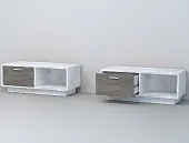 Тумба Т-4 ПД Эго Бетон Светлый/Камень Темный