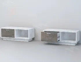 Тумба Т-4 ПД Эго Бетон Светлый/Камень Темный