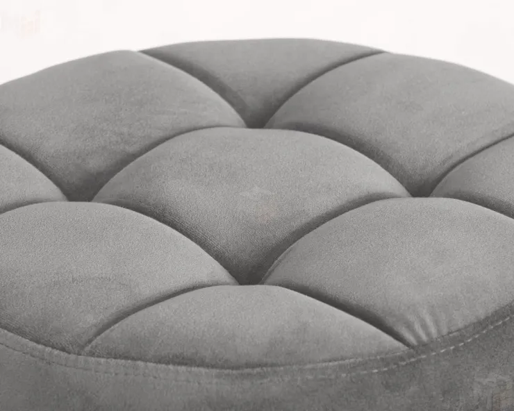 Табурет барный DOBRIN BRUNO BLACK (серый велюр (MJ9-75))