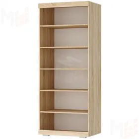 Шкаф ШС-800 СОНАТА с полками Дуб Сонома-Белый глянец