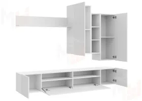 Гостиная Сканди (белый/белый глянец)