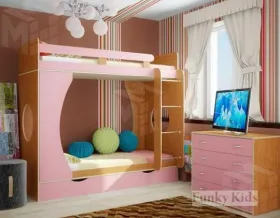 Двухъярусная кровать Фанки Кидз-2 + комод 13/5 СВ