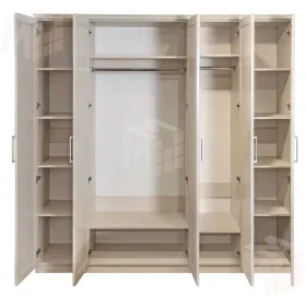 Шкаф Нонна 5-дверный мокко глянец