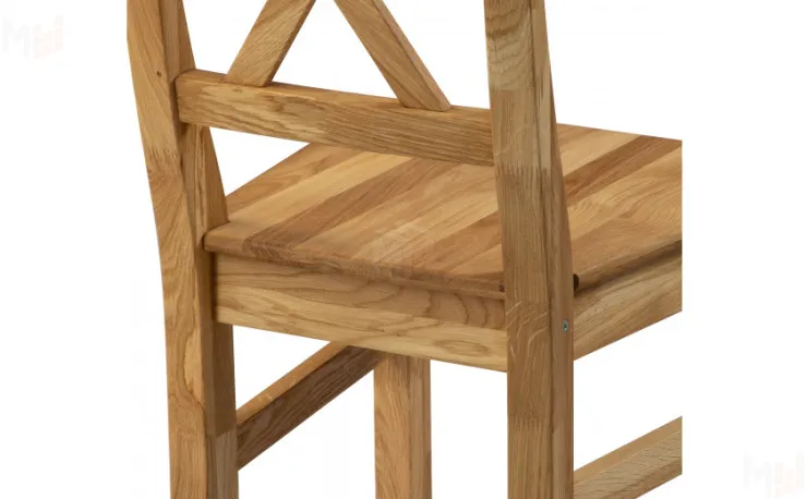 Стул деревянный из массива дуба Порту Дуб светлый