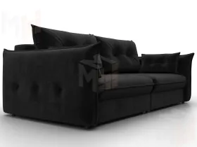 Диван прямой Лига-100 НПБ ( SEVEN 35 черный )