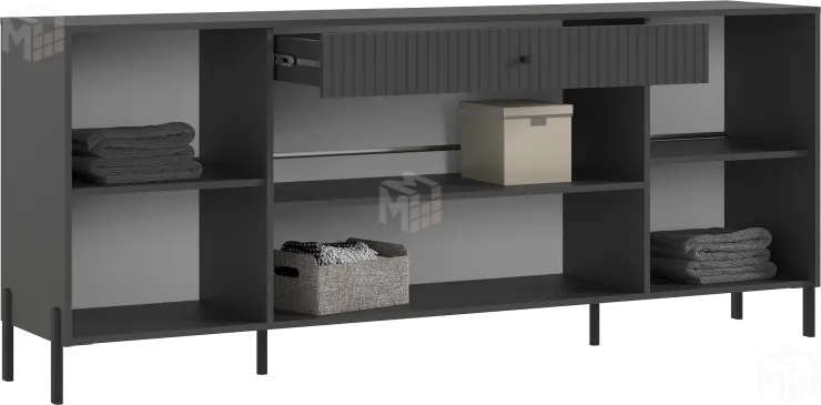 Комод Оливия (графит софт) ножки металл