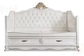 Диван кровать Натали белый глянец