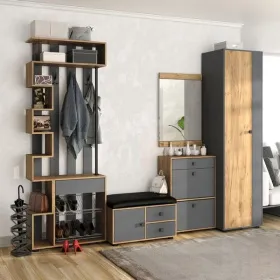 Прихожая Мини-Лайт Вариант 8 Дуб крафт золотой/графит