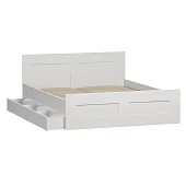 Кровать Сириус 140*200 с ящиками белая