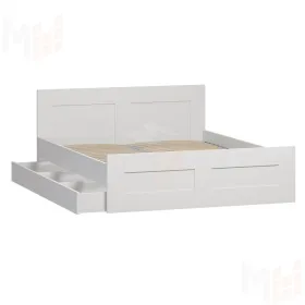 Кровать Сириус 140*200 с ящиками белая
