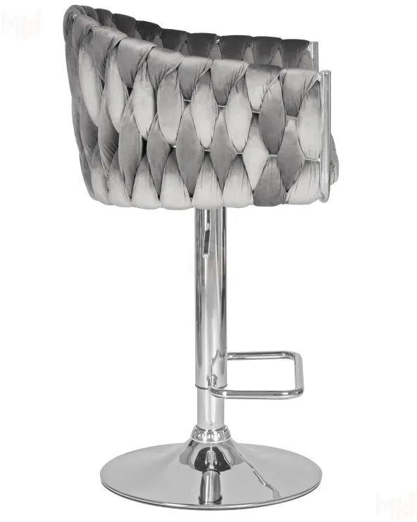 Стул барный DOBRIN MARCEL (серый велюр (MJ9-75))