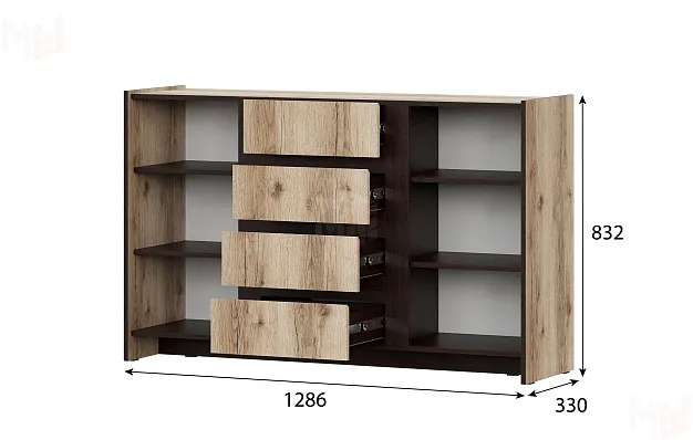 Комод Прага 2 створки Серия 3