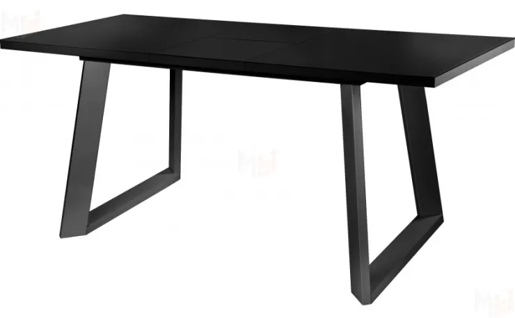 Стол раскладной стеклянный Райт Лофт 120 Черный