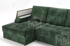 Угловой диван-кровать Лас-Вегас Зеленый левый