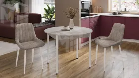 Стол обеденный раздвижной Терра Белый, Ателье светлый