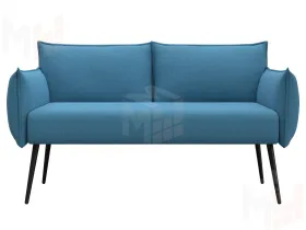 Диван прямой Лига-083 ( рогожка Амур 10 голубой )