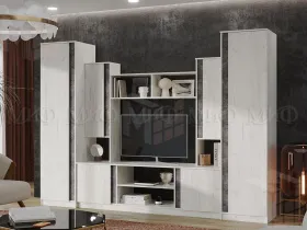 Гостиная Атлантида-5, крафт белый/бетон