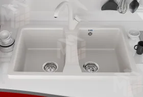 Двухсекционная мойка ULGRAN U-402