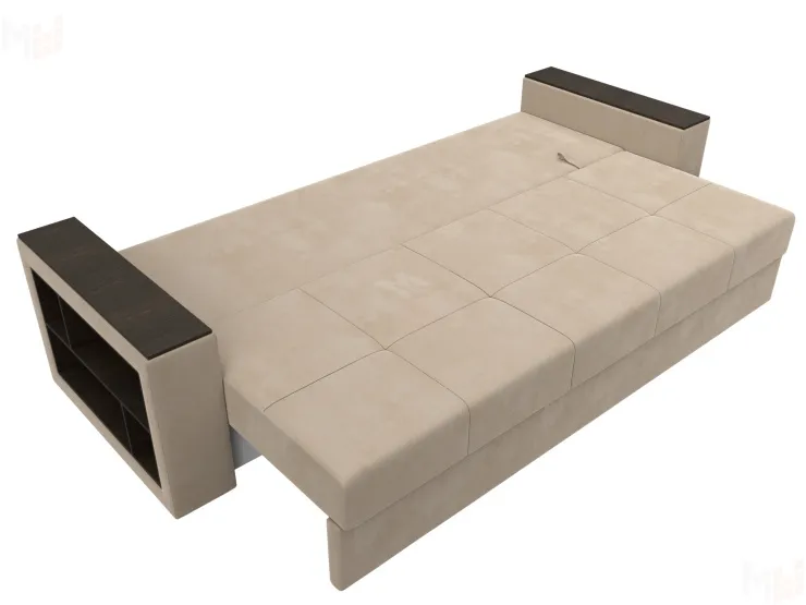 Диван прямой Дубай Лайт полки слева ( Бежевый )